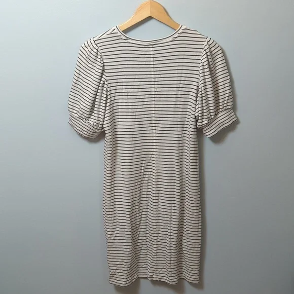 Daily Ritual Puffed Sleeves Striped Dress - Picture 7 of 8